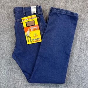 Wrangler Men's 34x34 Blue Denim Cowboy Cut Original Fit Jeans Rodeo Utility Work